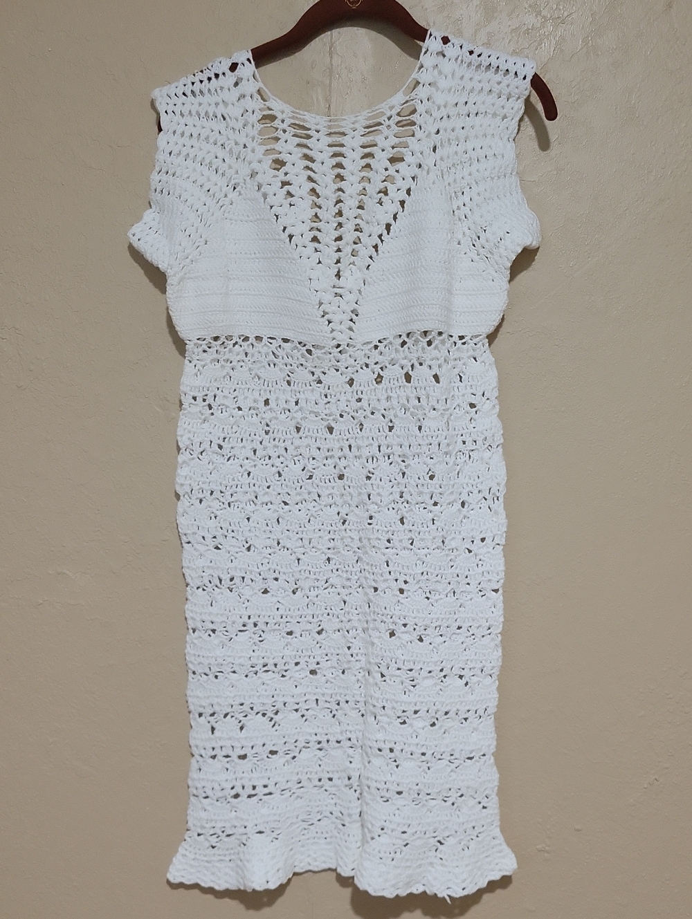 White Crochet Mini Dress - Brand